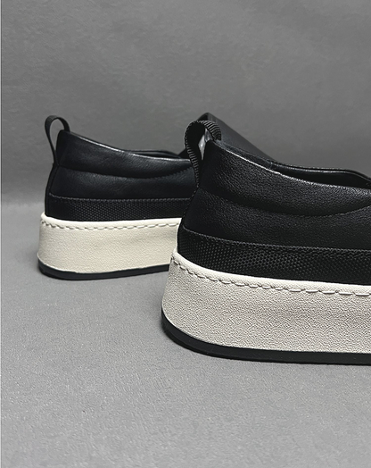 ♂♀本革／Monotone Platform Slip-On Shoes