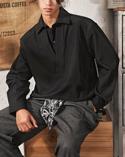 ♂Layered Like V-neck Shirt