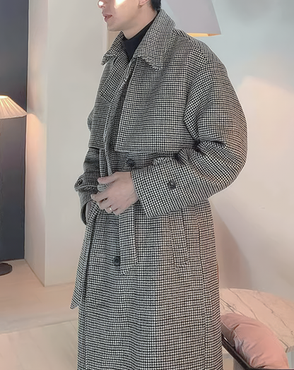 ♂Check Pattern Trench Coat