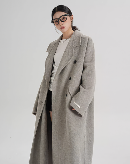 ♀Double Breasted Shaggy Coat