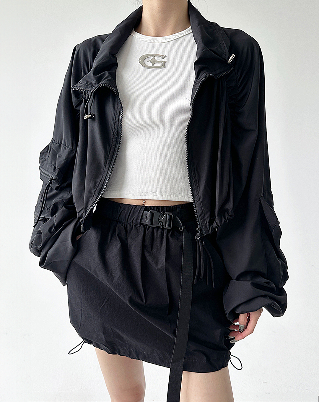 ♀Loose Sleeve Short Blouson