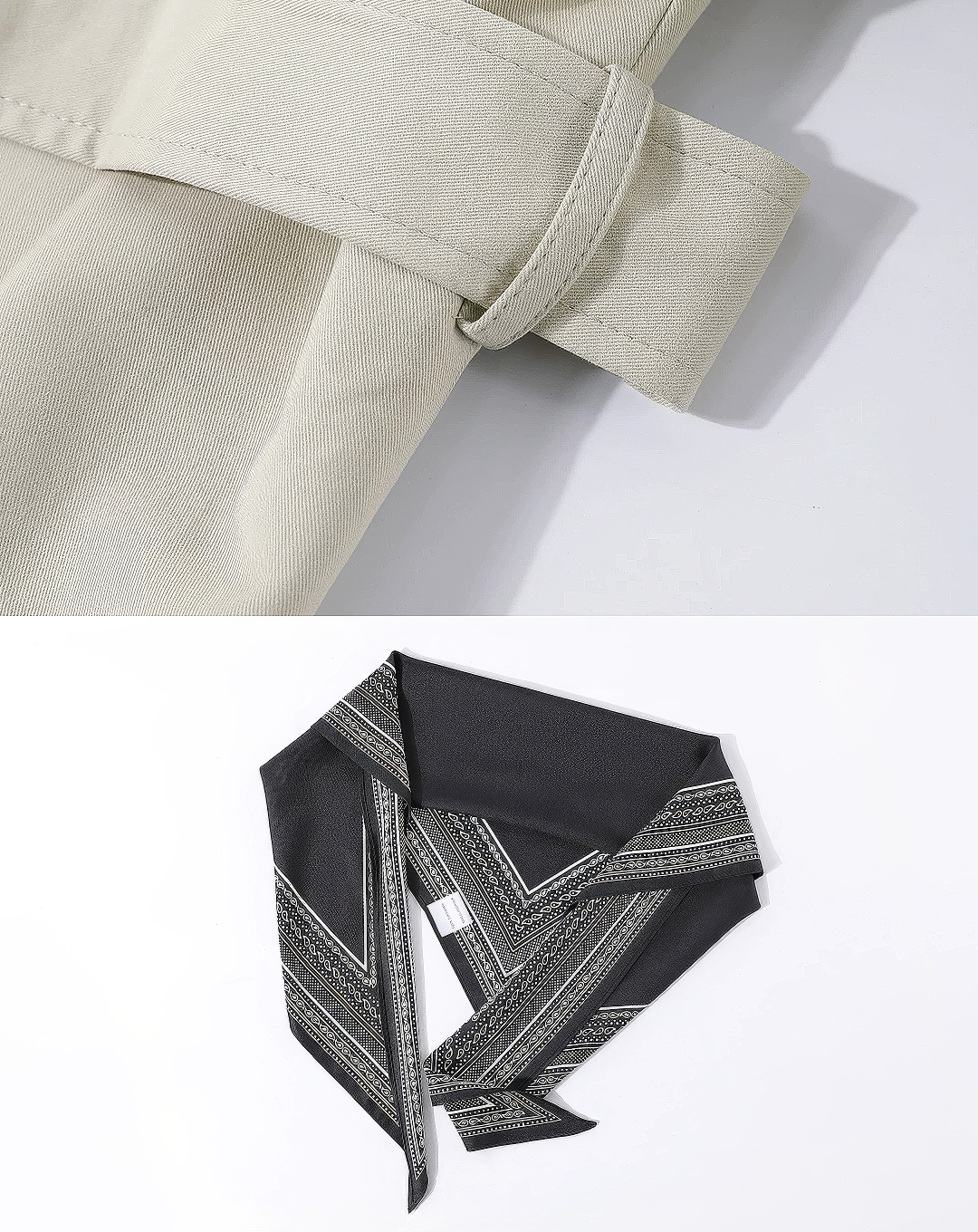 ♀ Scarf Accent Short Coat