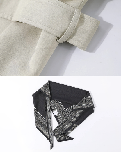 ♀ Scarf Accent Short Coat