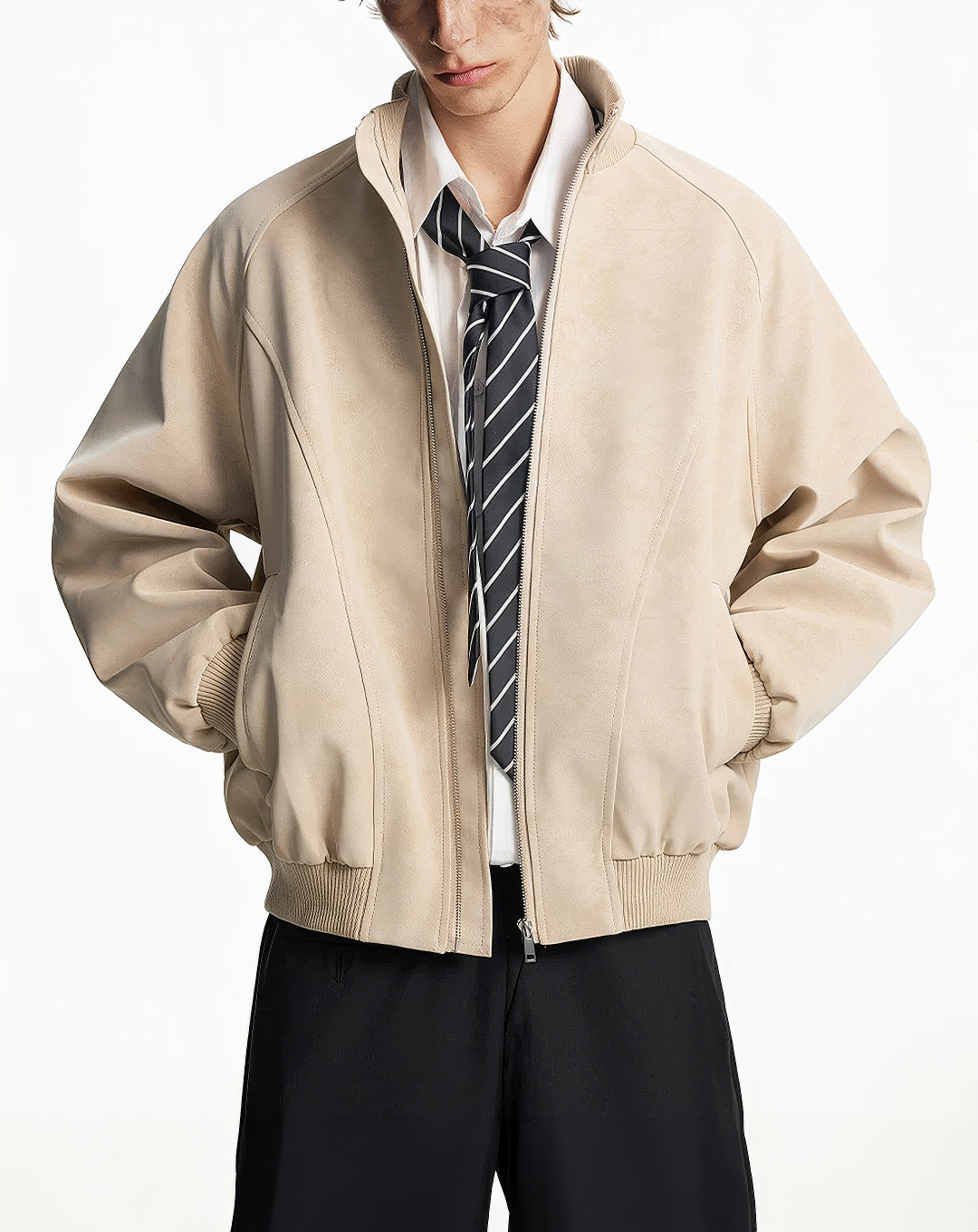 ♂♀Faux Suede Jacket