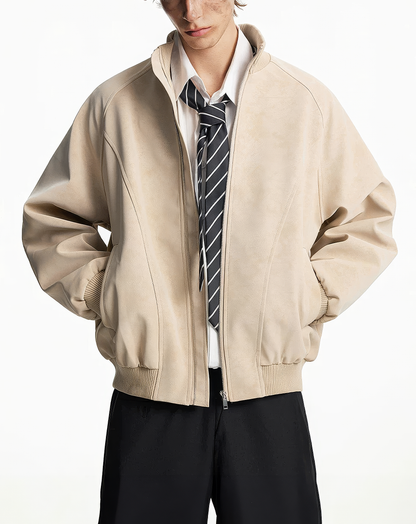 ♂♀Faux Suede Jacket
