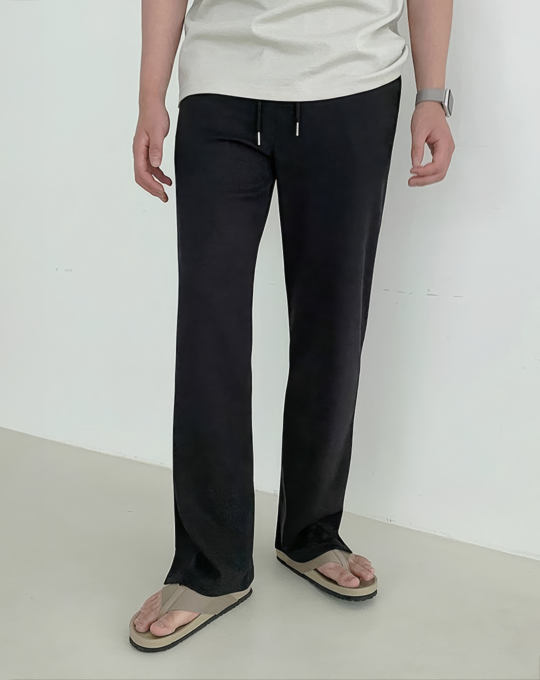 ♂Straight Fit Drawstring Pants