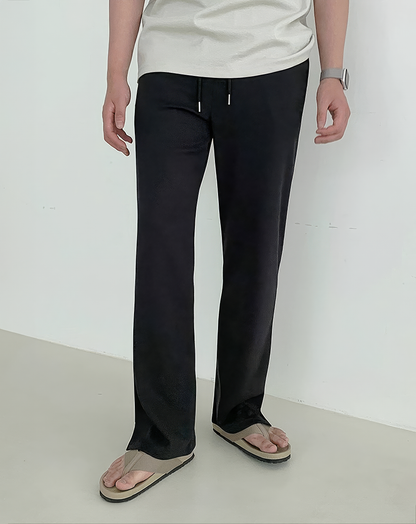 ♂Straight Fit Drawstring Pants