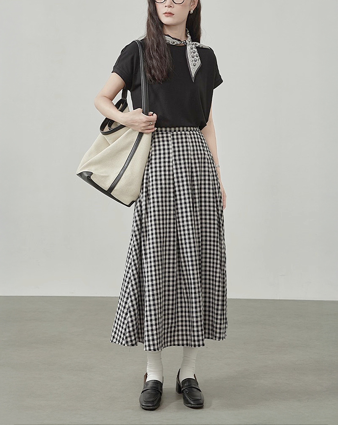♀Classic Gingham Skirt