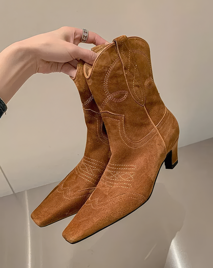 ♀本革／Leather Western Boots