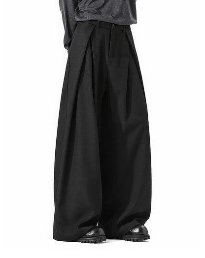 ♂Double Tuck Wide Slacks