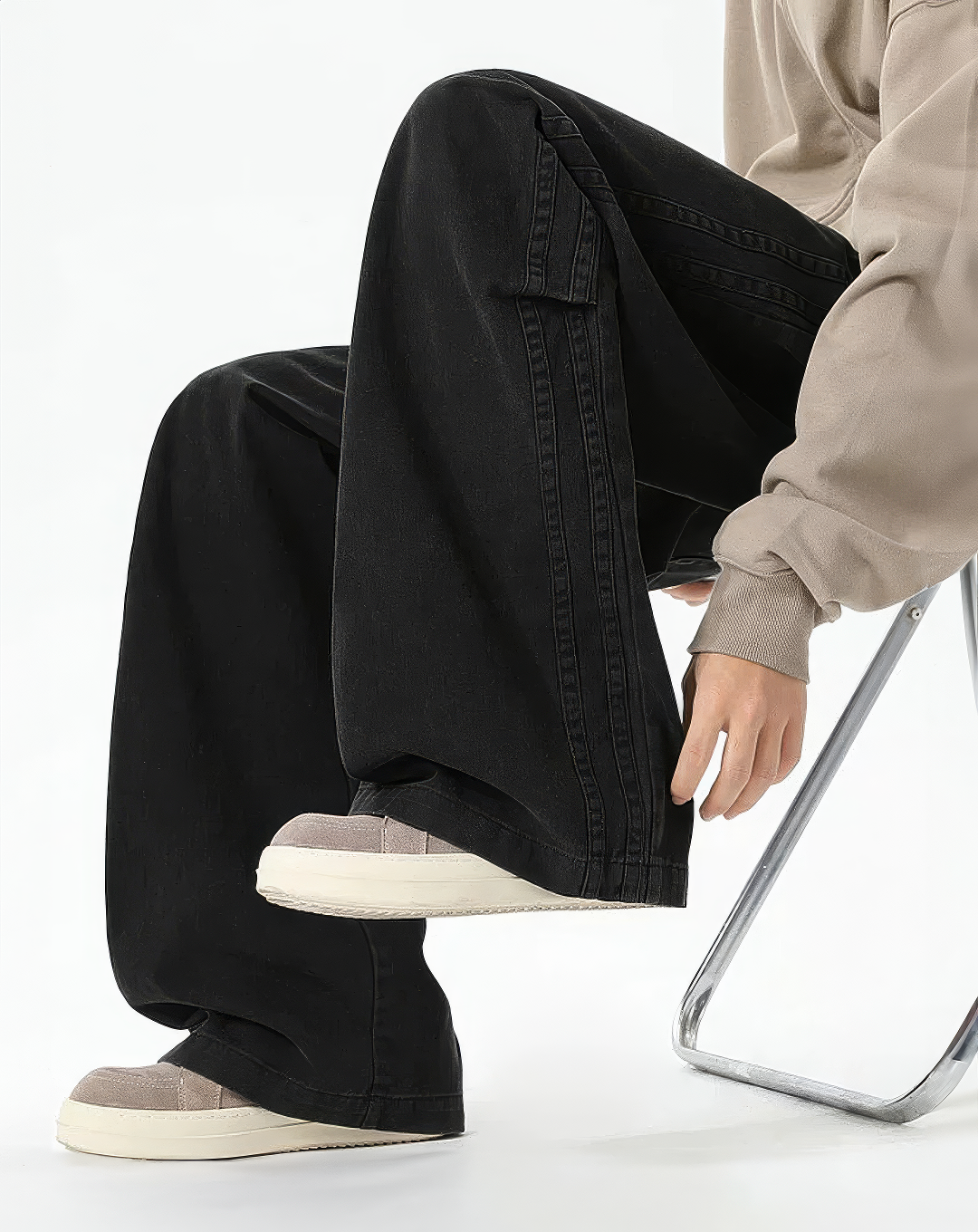 ♂Side Line Wide Pants