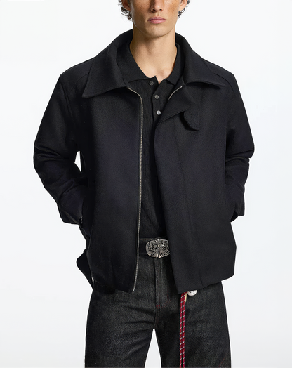 ♂♀Belted Wool Blend Jacket
