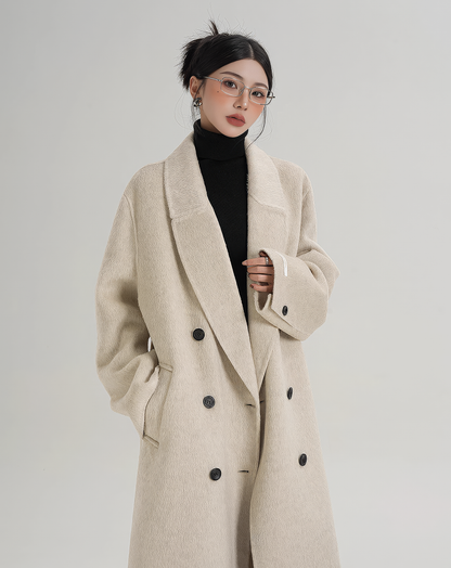 ♀Basic Oversized Double Coat