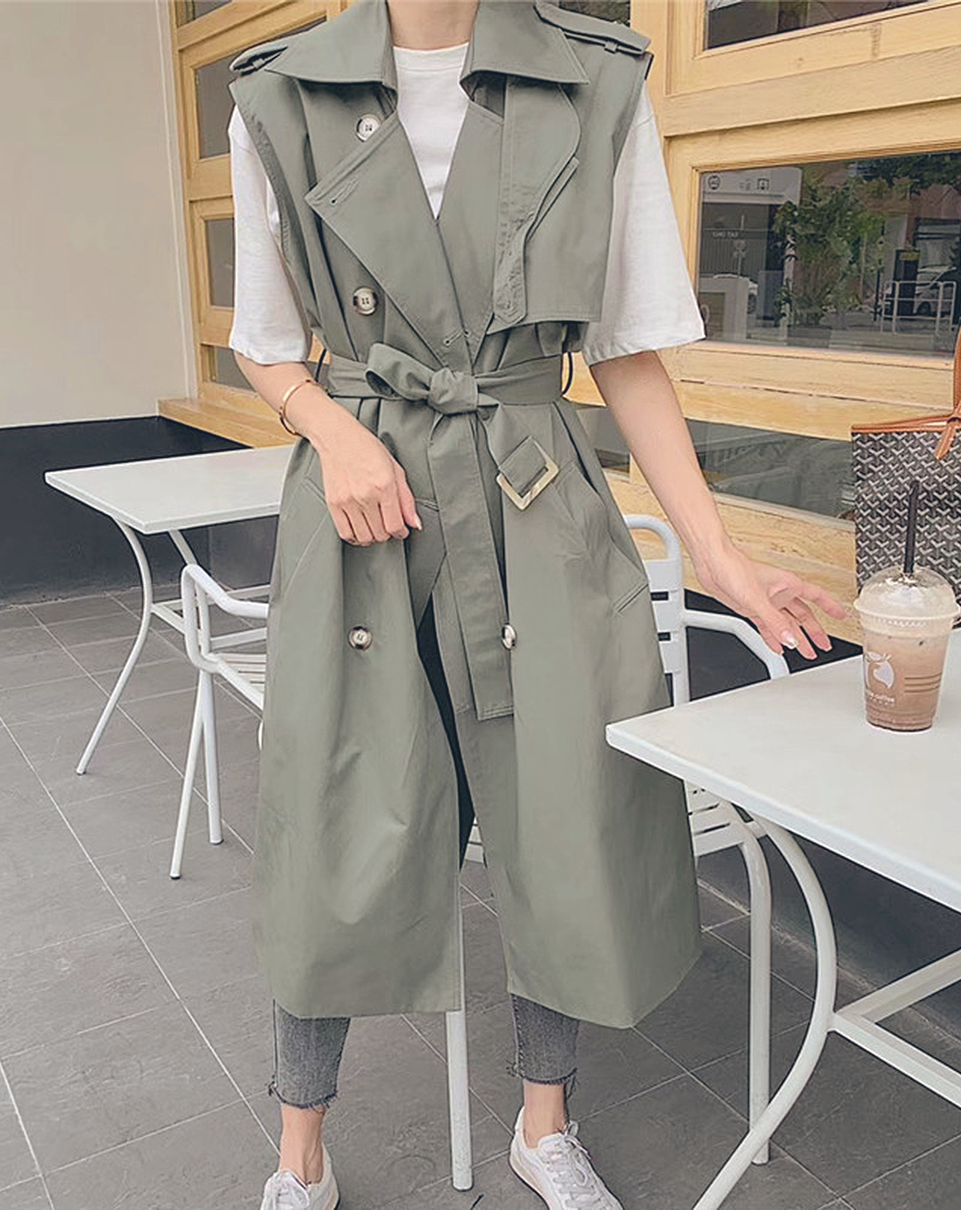 ♀Trench Style Gilet