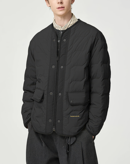 ♂Collarless Quilted Down Jacket
