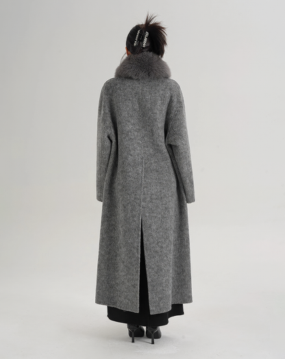 ♀Detachable Fur Collar Coat