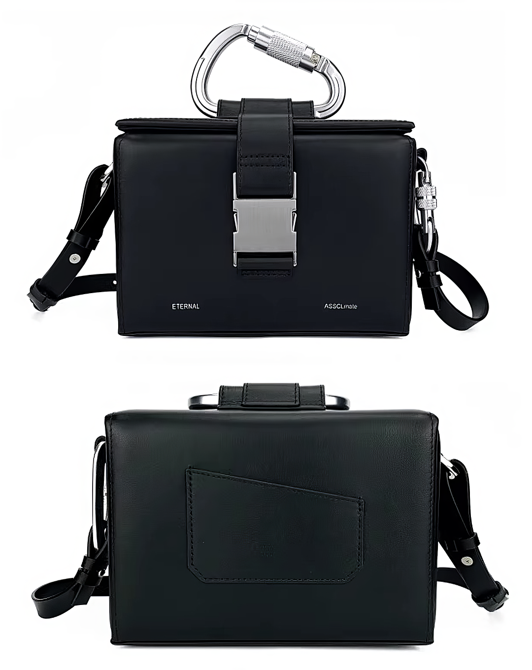 本革／Carabiner Handle Box Bag