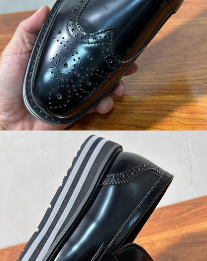 ♂♀本革／Platform Brogue Loafer