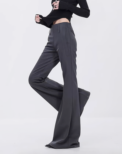♀Sculptural Flare Leg Pants