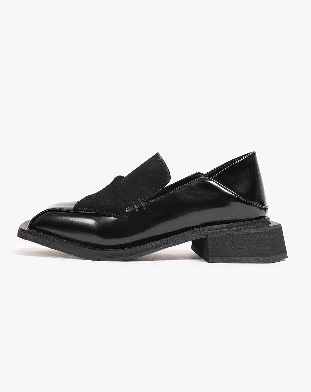 ♀Square Toe Mixed Loafers