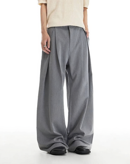 ♂♀Deep Pleated Wide Slacks