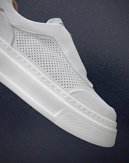 ♂♀ 本革／ White Stream Slip-Ons