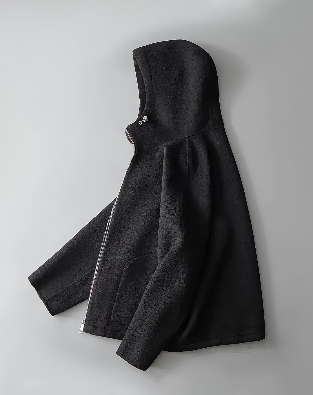 ♂100% WOOL Hooded Zip Jacket