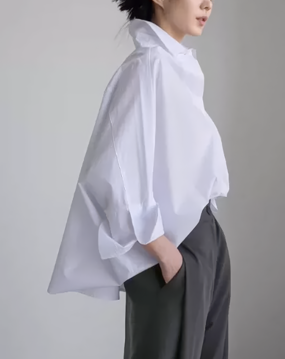 ♀Dolman Sleeve White Shirt