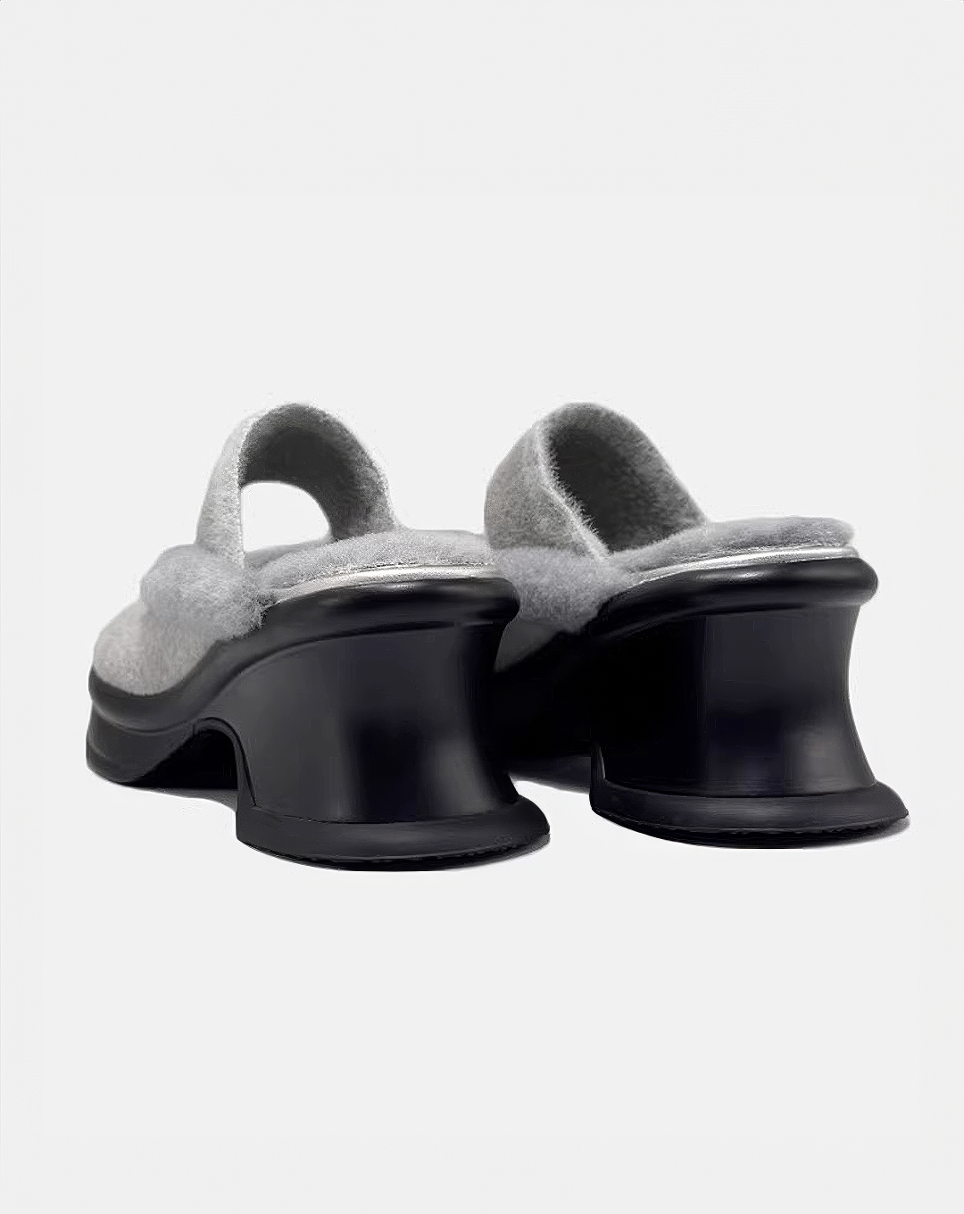 ♀Fluffy Platform Mules