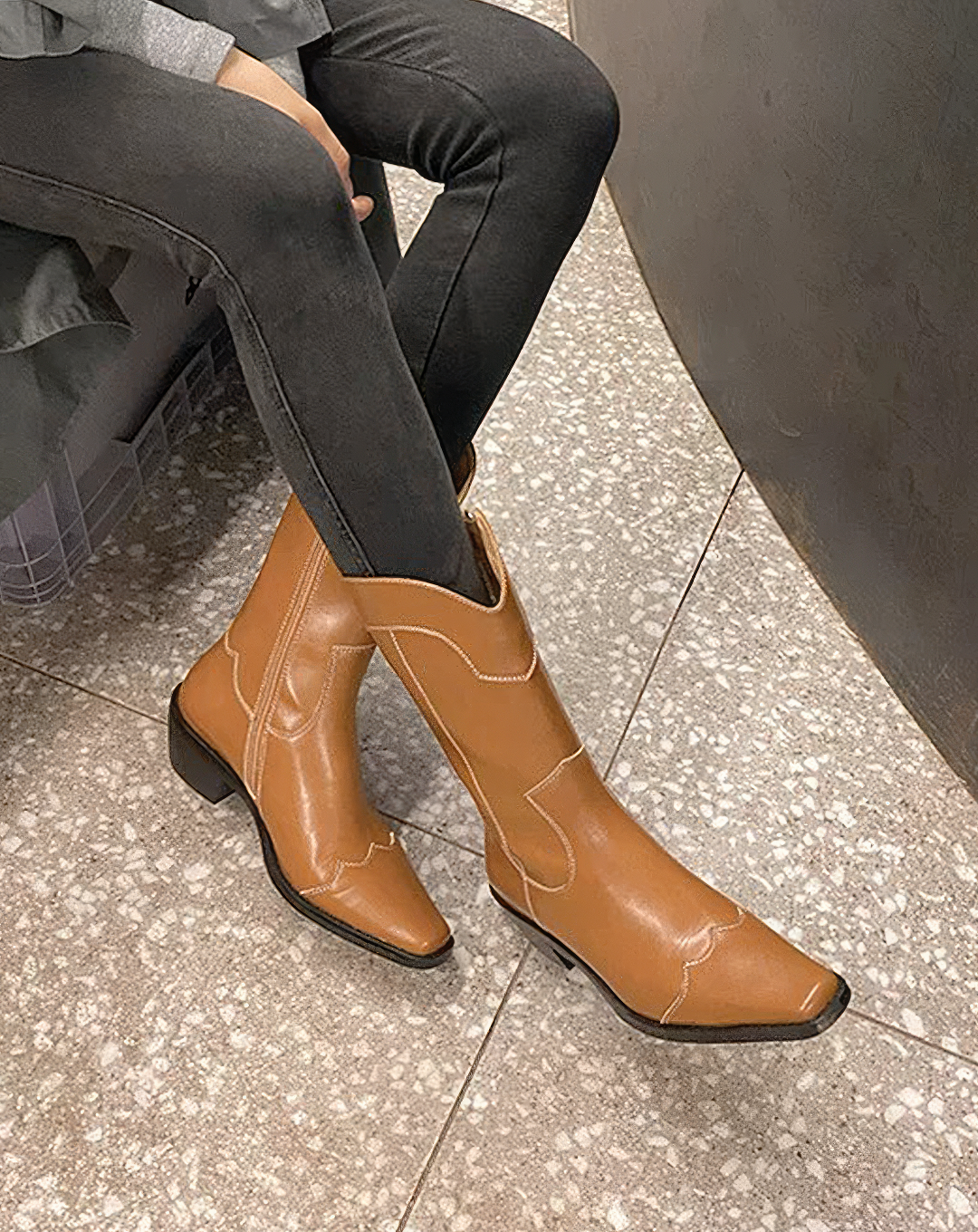 ♀本革／Western Style Leather Boots