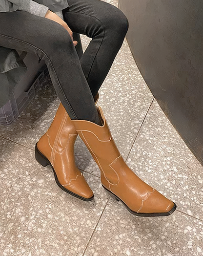 ♀本革／Western Style Leather Boots