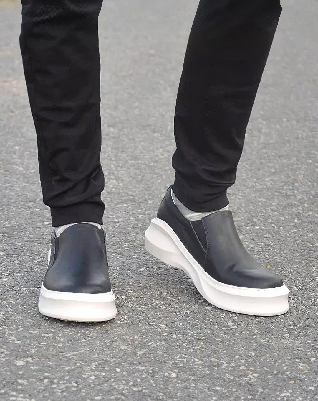 ♂♀本革／Leather Wave Slipon Shoes