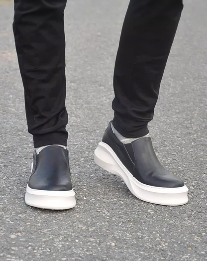 ♂♀本革／Leather Wave Slipon Shoes