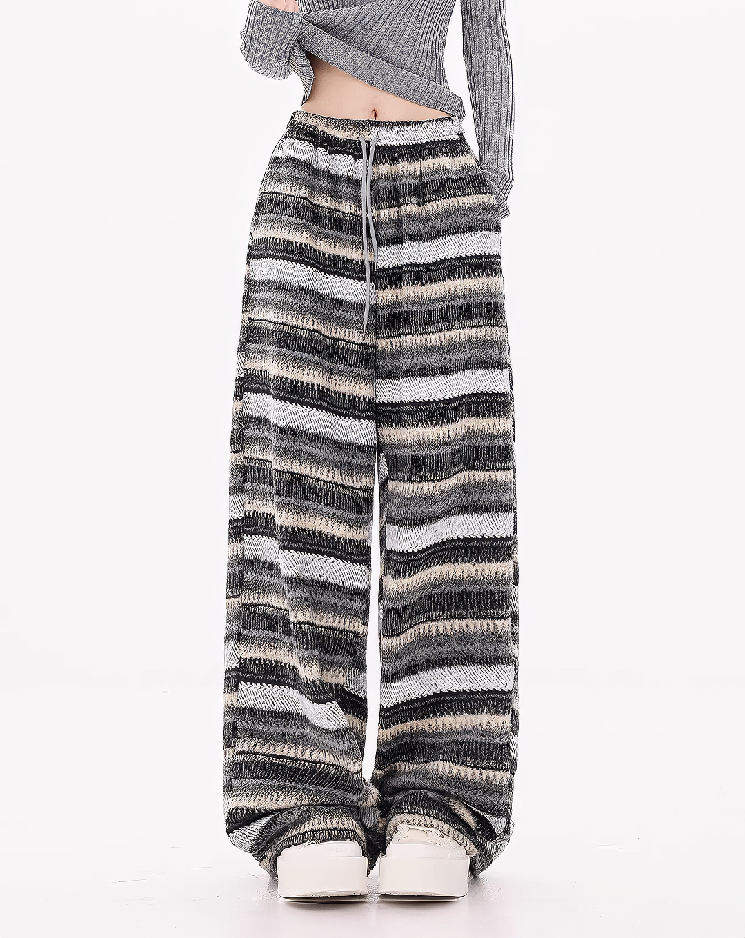 ♀Multi Stripe Lose Pants