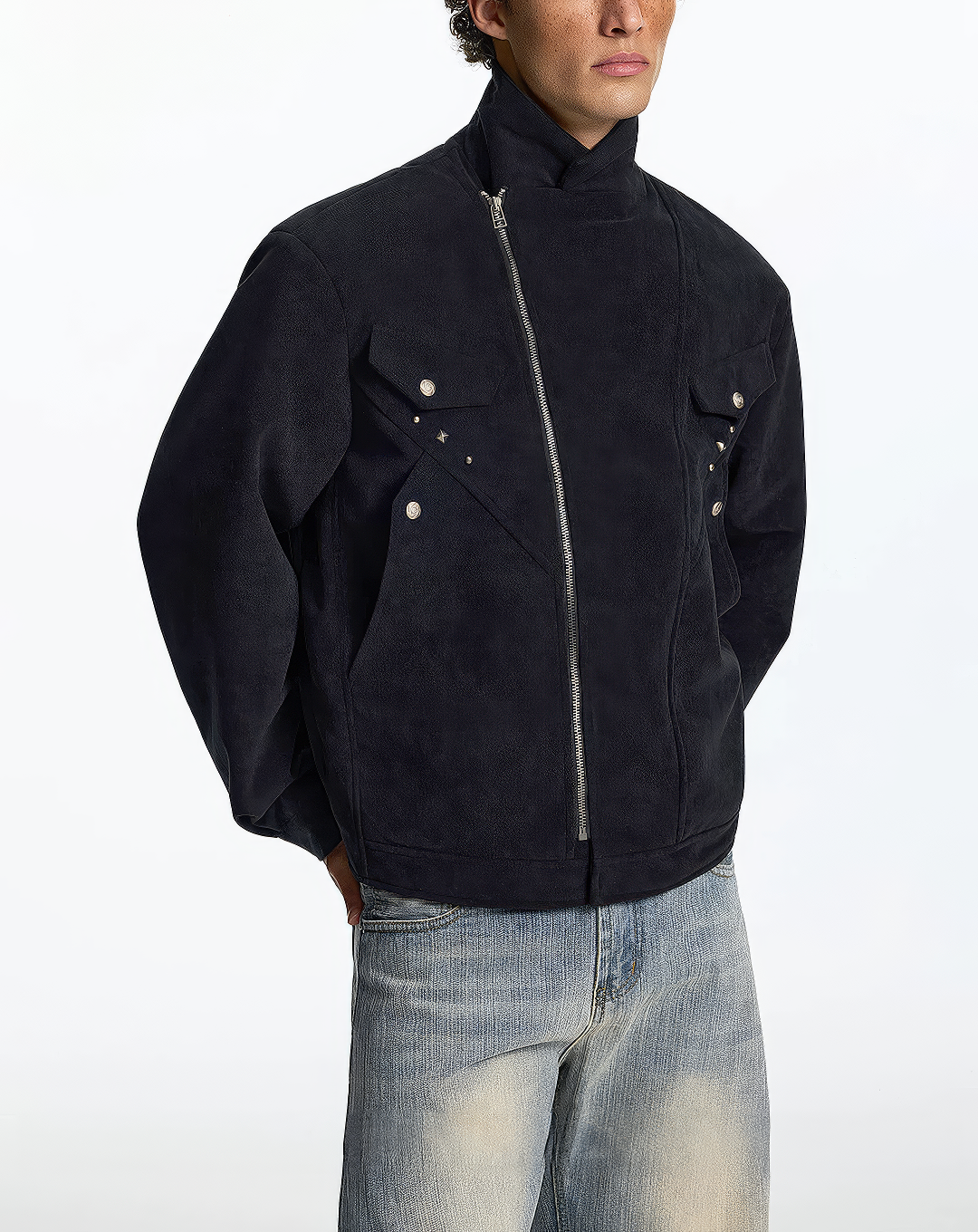 ♂♀Western Studded Zip Jacket