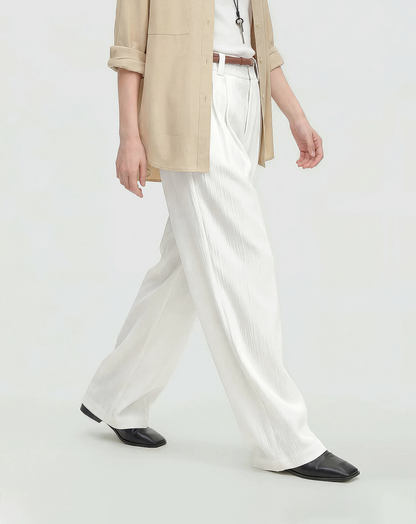 ♂♀Textured Wide Leg Pants