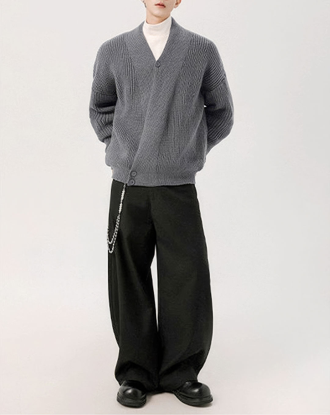 ♂Rib Knit Cardigan