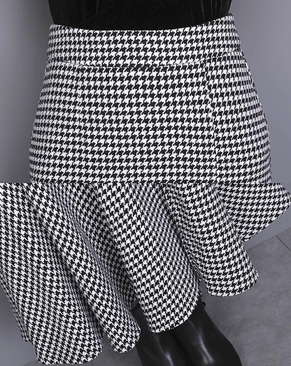 ♀Houndstooth Mermaid Skirt