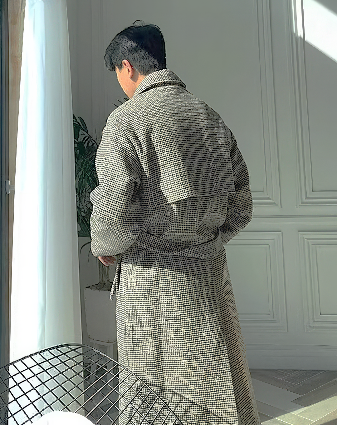 ♂Check Pattern Trench Coat
