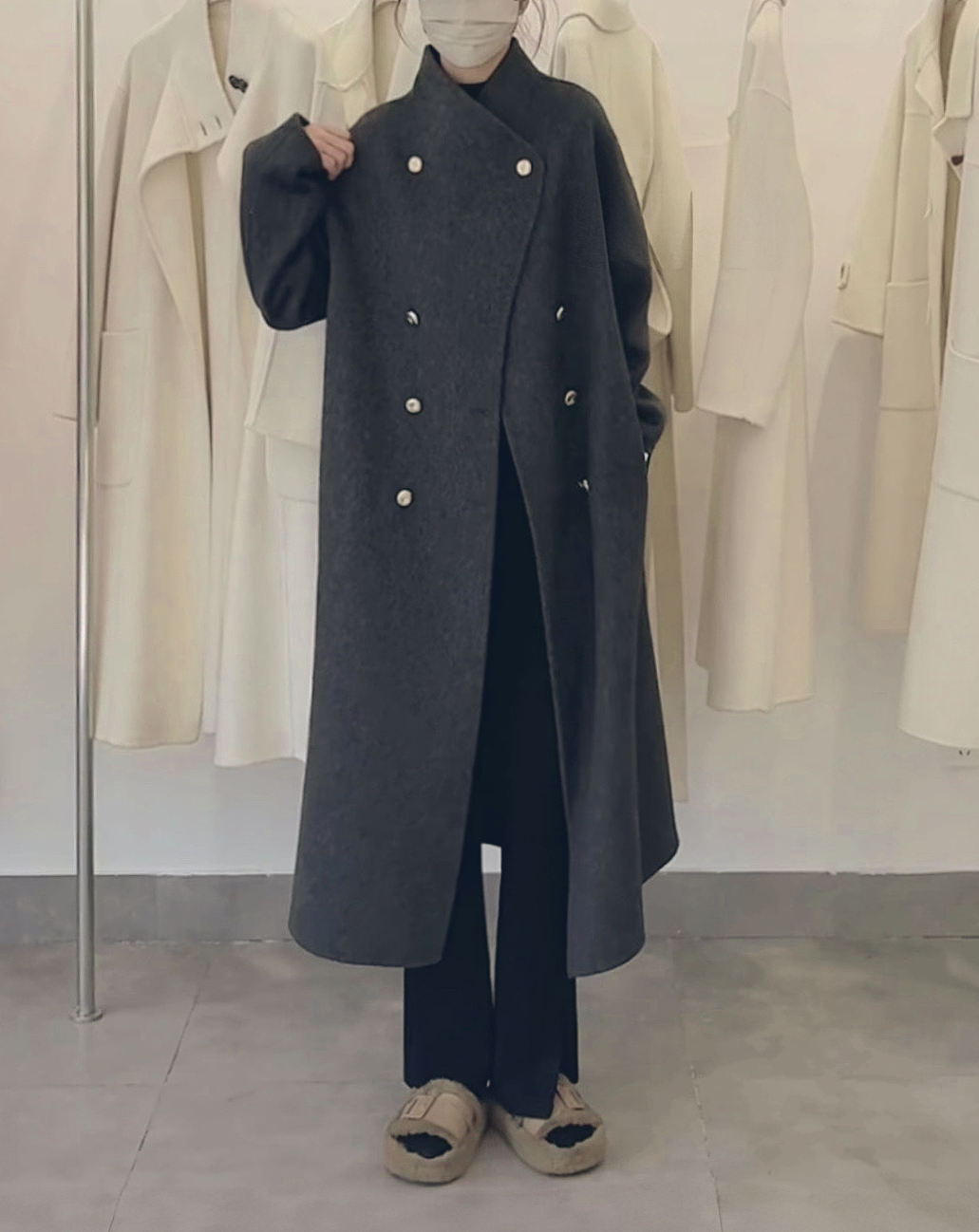 ♀Wool Over Wrap Coat