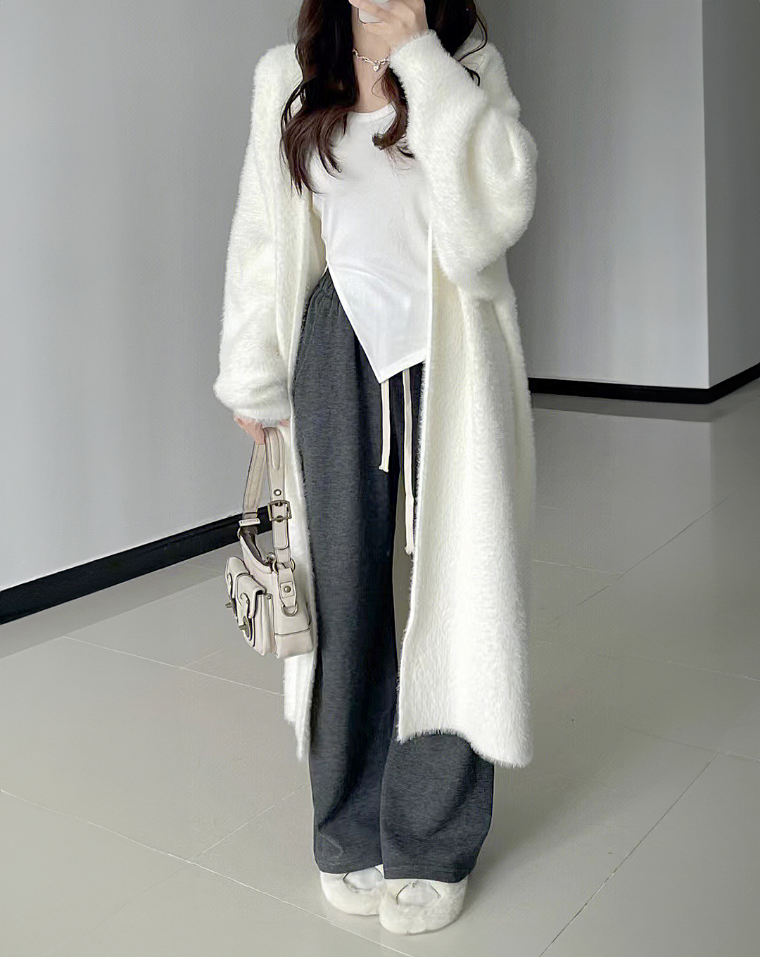 ♀Knit Long Cardigan