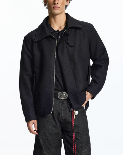 ♂♀Belted Wool Blend Jacket