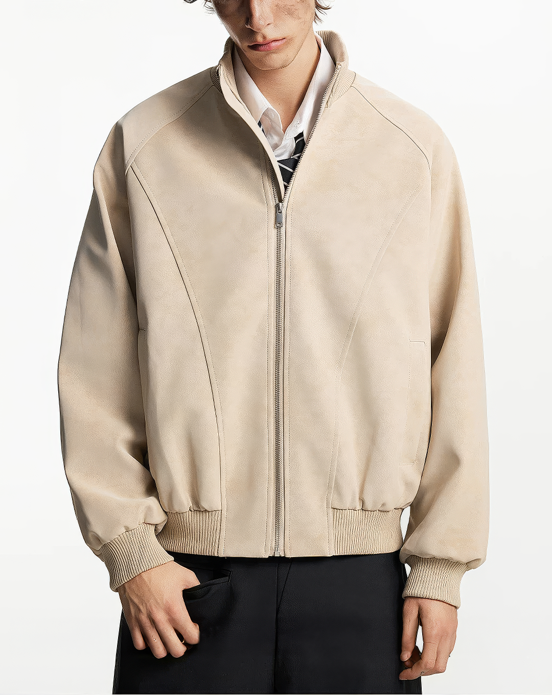 ♂♀Faux Suede Jacket