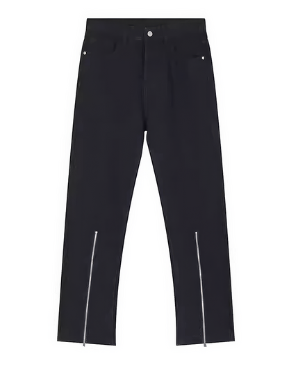 ♂Front Zip Straight Denim