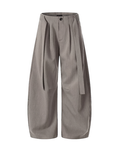 ♀Belted Wide Baggy Pants