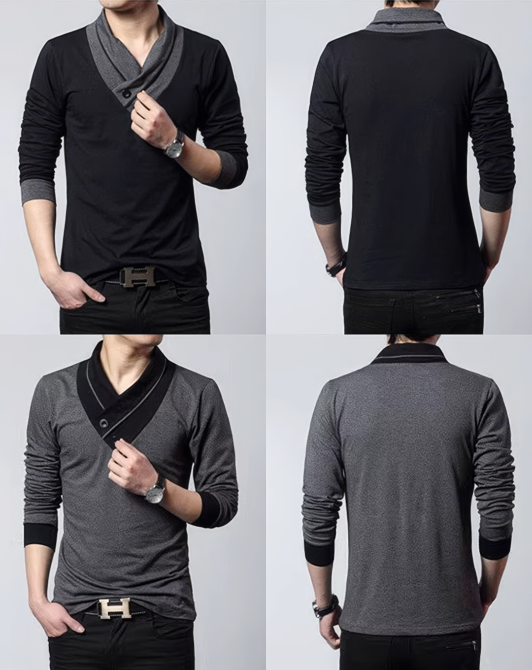♂Button V Neck Shirts