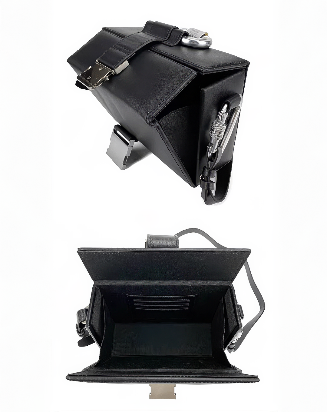 本革／Carabiner Handle Box Bag