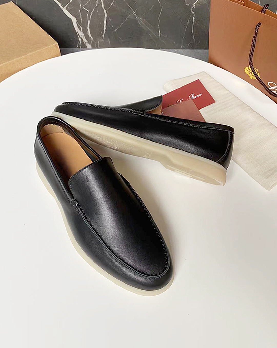 ♂♀本革／Simple Flat Loafers