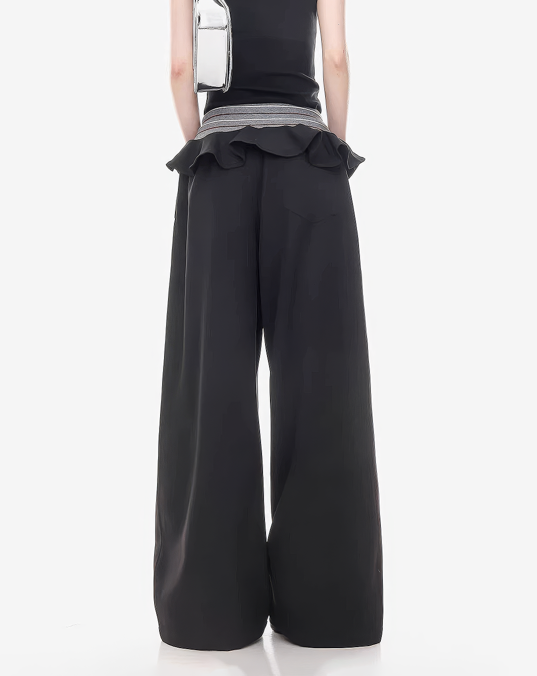♀Frilled Waist Wide Pants