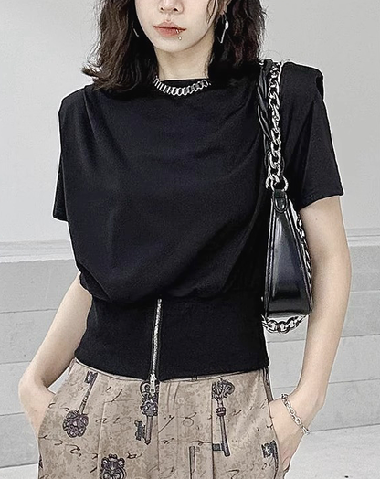 ♀Waist Zip Shirt